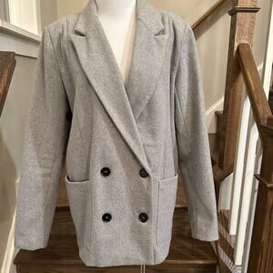 4th & Reckless Relaxed Gray Double Breasted Blazer Size Medium
